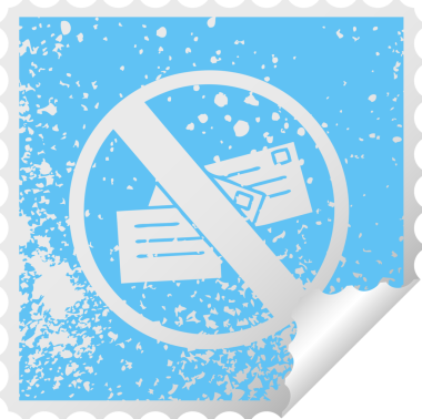 Üzüntülü kare soyma etiketi bir insan tarafından çizilmiş posta levhasının sembolü