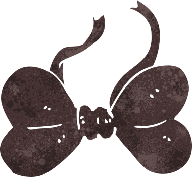 Bir insan tarafından çizilmiş çizgi film papyonu.