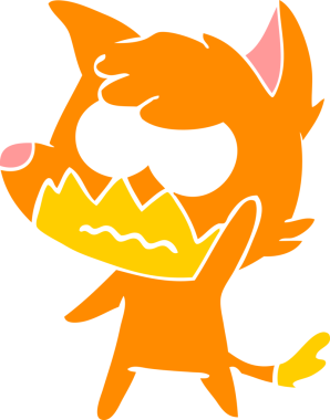 Bir insan tarafından çizilmiş düz renkli çizgi film.