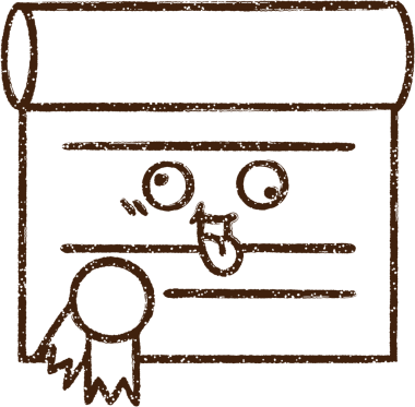 Bir insan tarafından çizilmiş Sertifika Kömürü Çizimi