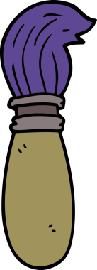 Bir insan tarafından çizilmiş karalama boya fırçası.