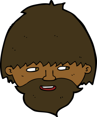 Bir insan tarafından çizilmiş sakallı bir adam.