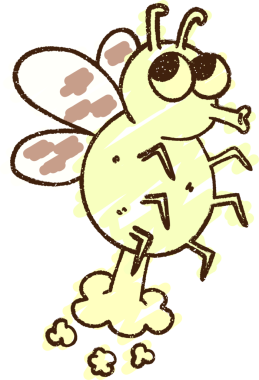 Bir insan tarafından çizilen İğrenç Sinek Tebeşiri