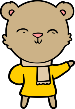 Bir insan tarafından çizilmiş bir çizgi film karakteri.