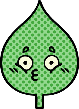 bir insan tarafından çizilmiş dışavurumsal yaprağın çizgi roman tarzı