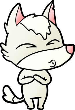 Bir insan tarafından çizilmiş bir kurt düdüğü.