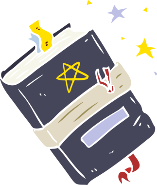 Bir insan tarafından çizilmiş düz renk çizgi roman