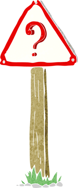 Bir insan tarafından çizilmiş soru işareti.