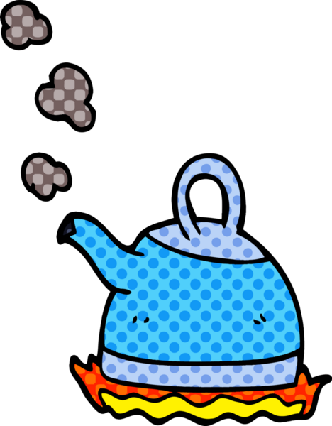 Bir insan tarafından çizilmiş karikatür kazanı.