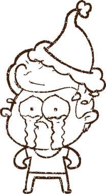 Bir insan tarafından çizilmiş Noel Adamı Kömürü