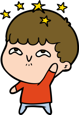 çizgi film bir insan tarafından çizilmiş hayret verici çocuk.