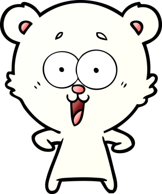 Bir insan tarafından çizilmiş kutup ayısı karikatürü