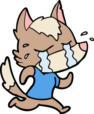 Çizgi film ağlayan kurt bir insan tarafından çekiliyor.