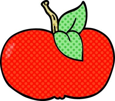 Bir insan tarafından çizilmiş sulu elma karalaması