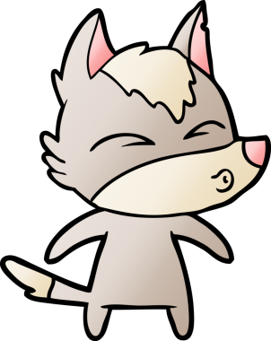 Bir insan tarafından çizilmiş bir kurt düdüğü.