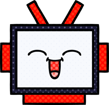 Bir insan tarafından çizilmiş robot kafanın çizgi romanı.