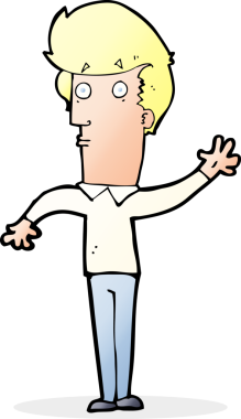 Çizgi filmdeki gergin adam bir insan tarafından çiziliyor.