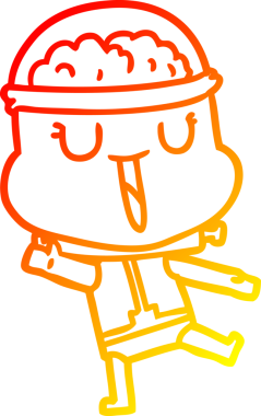 Bir insan tarafından çizilmiş mutlu bir çizgi robot çizimi