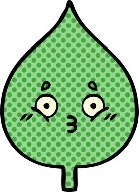 bir insan tarafından çizilmiş dışavurumsal yaprağın çizgi roman tarzı