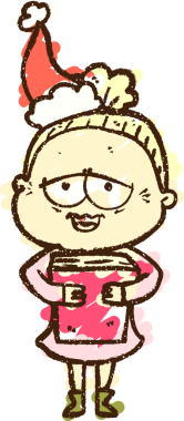 Bir insan tarafından çizilmiş Noel Kadın Tebeşiri