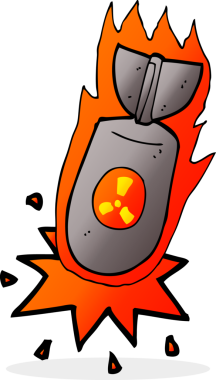 bir insan tarafından çizilmiş atom bombası.