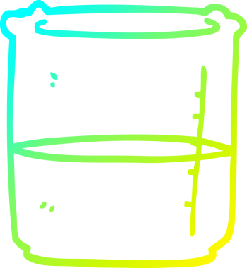 Bir insan tarafından çizilmiş bir kan şişesinin soğuk gradyan çizgisi.