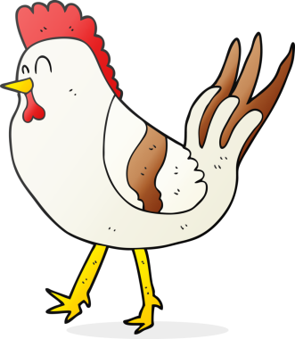 Bir insan tarafından çizilmiş serbest çizim tavuk.