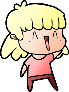 Bir insan tarafından çizilmiş karikatür kadın.