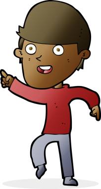 Bir insan tarafından çizilmiş mutlu bir adam.