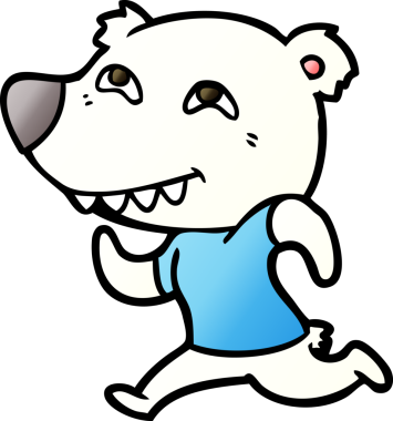 Bir insan tarafından çizilmiş kutup ayısı karikatürü