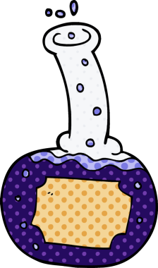 bir insan tarafından çizilmiş karikatür deney iksirleri.