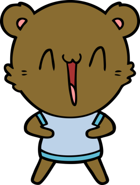 Bir insan tarafından çizilmiş bir çizgi film karakteri.