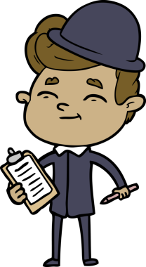 Bir insan tarafından çizilmiş mutlu çizgi film adamı.