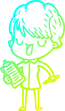 Bir insan tarafından çizilmiş bir karikatür kadın çizimi.