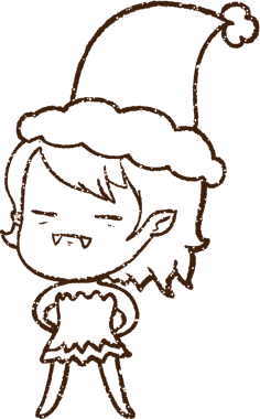 Bir insan tarafından çizilmiş Noel Vampiri Kömürü