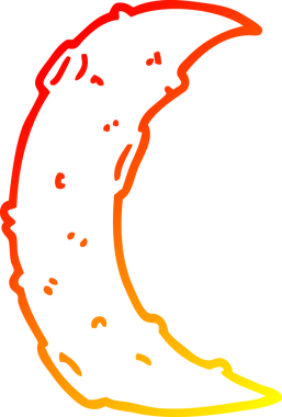 Bir insan tarafından çizilmiş bir çizgi ayın sıcak gradyan çizgisi