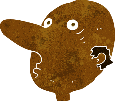 Bir insan tarafından çizilmiş keltoş bir adam.