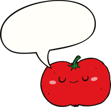 bir insan tarafından çizilmiş konuşma balonlu çizgi film elması