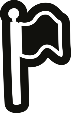 Bir insan tarafından çizilmiş bayrak simgesi