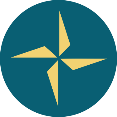 Bir insan tarafından çizilmiş yıldız sembolünün ikonik dövme şekli