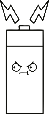 Bir insan tarafından çizilmiş bir pilin çizgi çizimi