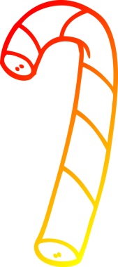 Bir insan tarafından çizilmiş pembe baston şekerlerin sıcak çizgi çizimi