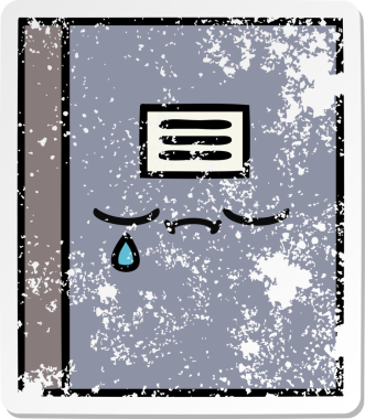 Bir insan tarafından çizilmiş şirin bir çizgi roman çıkartması.