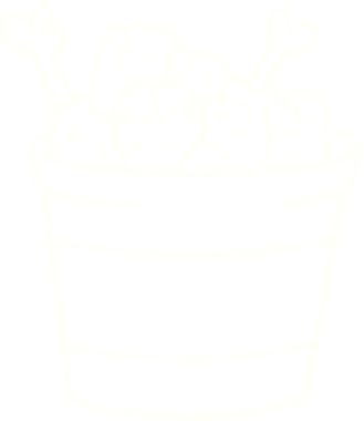 Bir insan tarafından çizilmiş kızarmış tavuk tebeşiri.