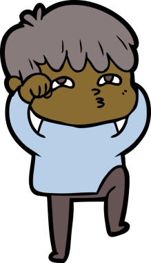 Bir insan tarafından çizilmiş garip bir adam.