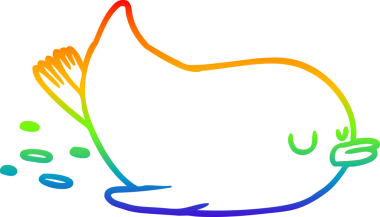 Bir insan tarafından çizilen kaygan penguen çizgi çizimi.