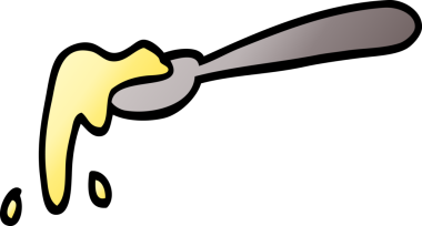 Bir insan tarafından çizilmiş yemek kepçesi.