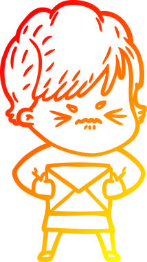 Bir insan tarafından çizilmiş karikatür çizimi.