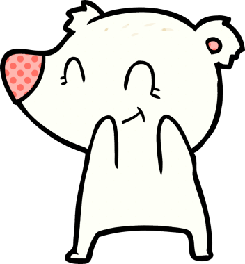 Bir insan tarafından çizilmiş kutup ayısı karikatürü