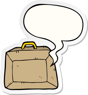 Bir insan tarafından çizilmiş konuşma balonu etiketli çizgi film bütçesi çantası.